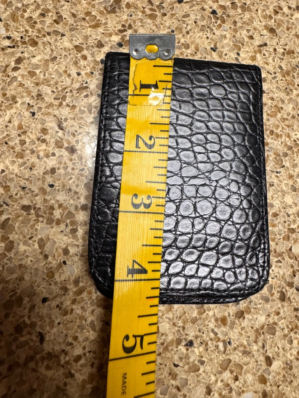 Black Croc-Embossed Banknotes & Card Holder Wallet- Source Unknown